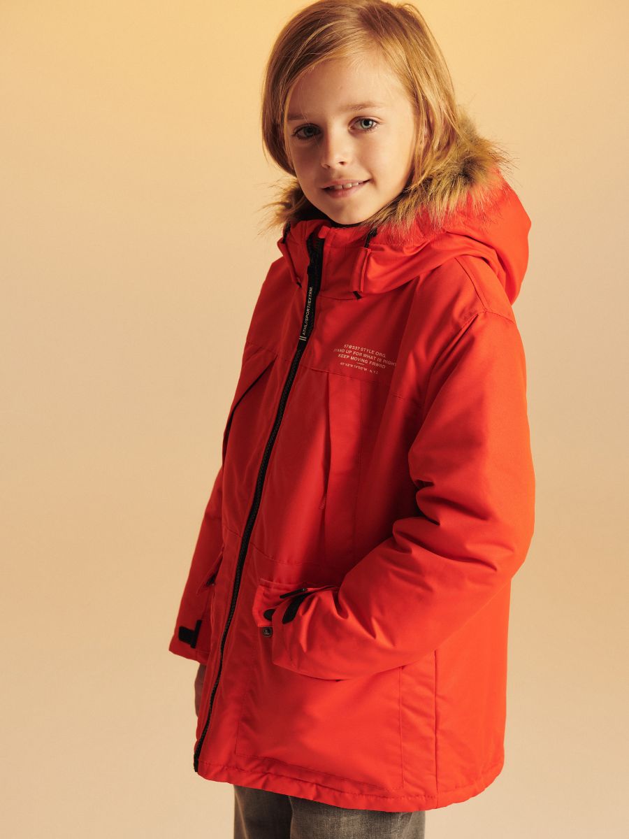 Insulated jacket with hood - red - RESERVED - 3
