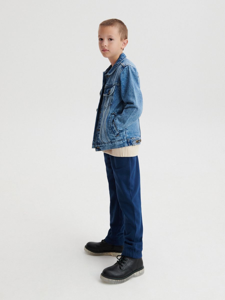 Sweatpants with patch - navy - RESERVED - 5