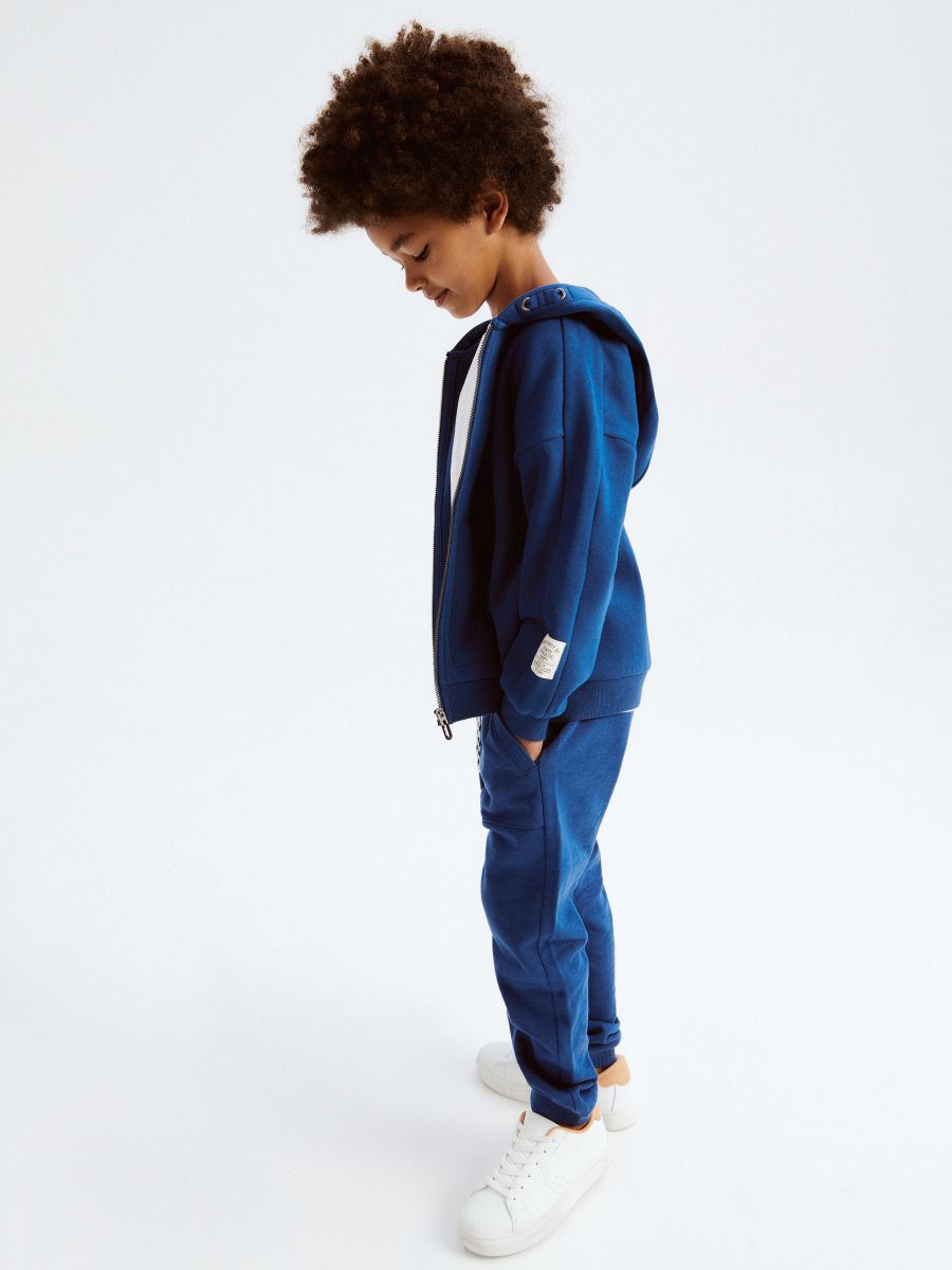 Jogger in maglia - blu scuro - RESERVED - 3