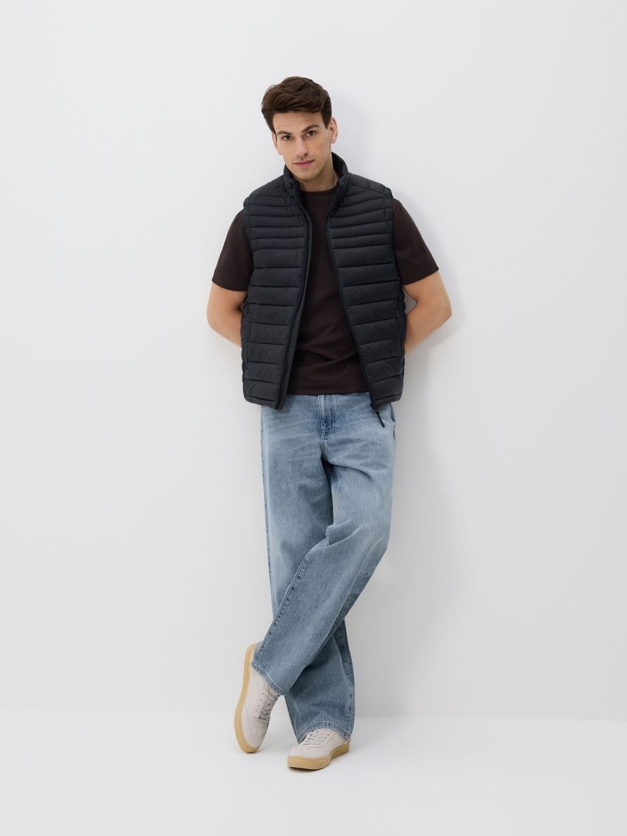 Quilted vest - black - RESERVED