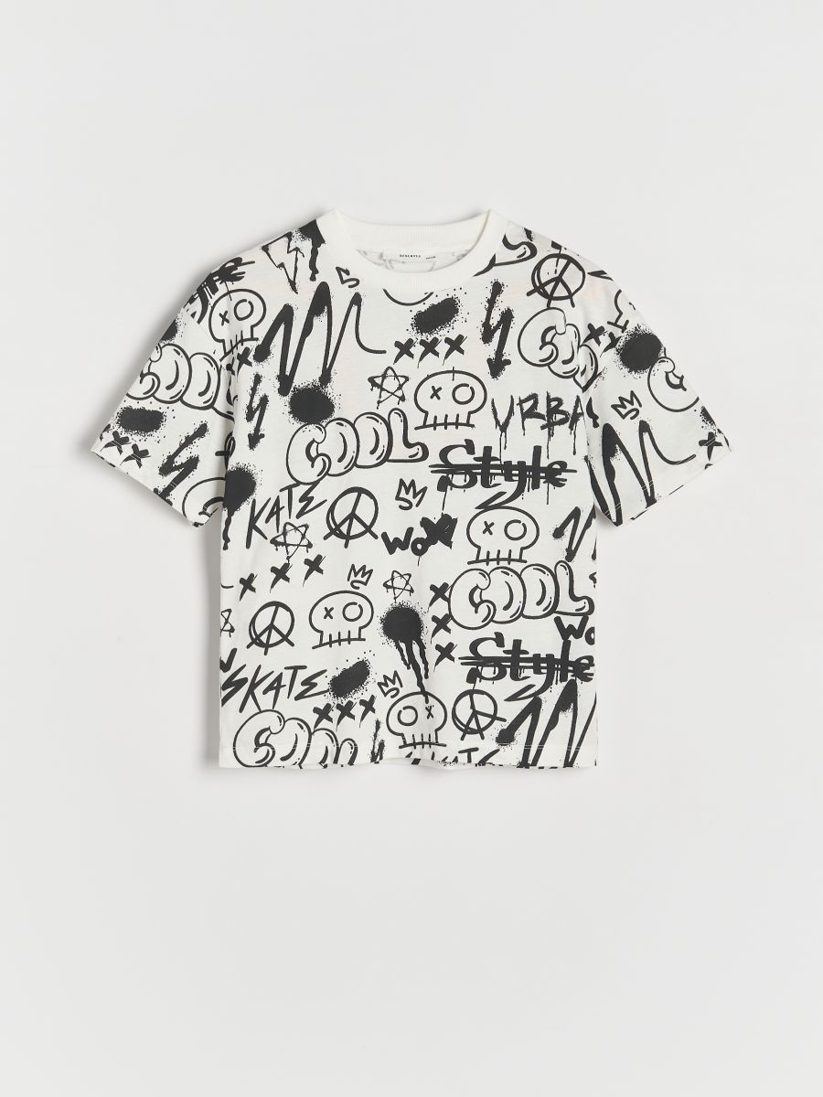 T-shirt with print - nude - RESERVED - 2
