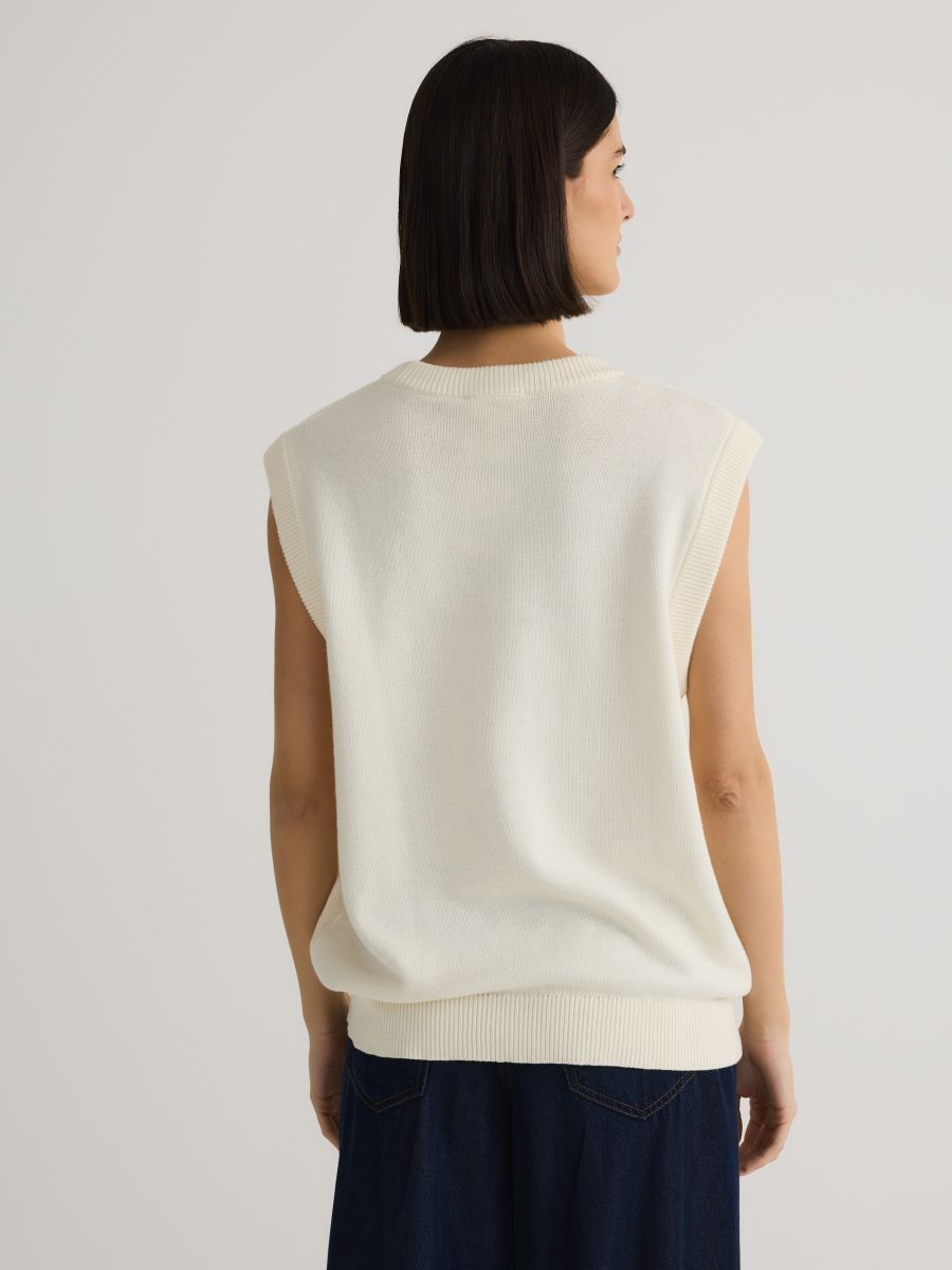 Lightweight knitted vest - multicolor - RESERVED - 5