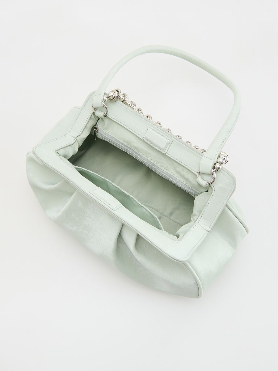 Chain crossbody bag - pale green - RESERVED - 5