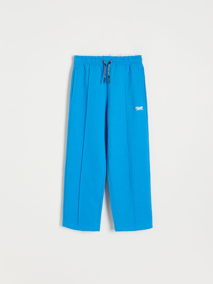 Sweatpants with stitching - blue - RESERVED - 2