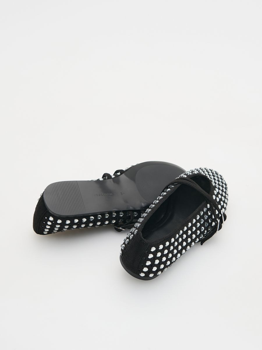 Ballerinas with cubic zirconias - black - RESERVED - 4