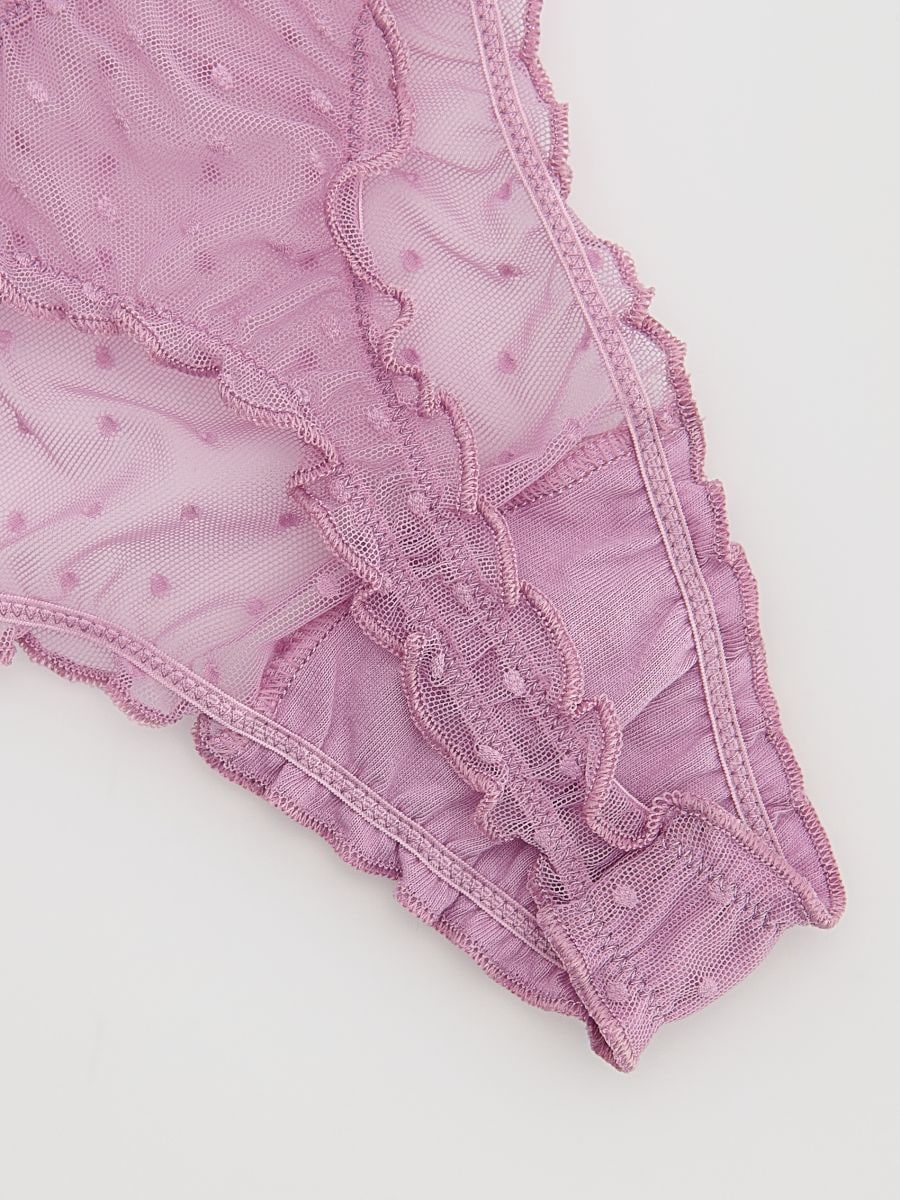 Mesh thong panties - violet - RESERVED - 2