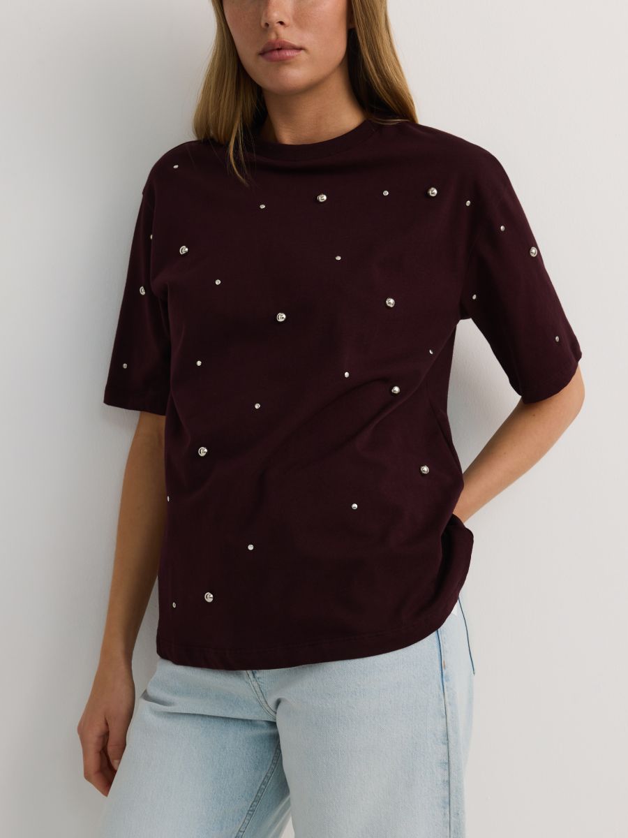 LADIES` BLOUSE - maroon - RESERVED - 3