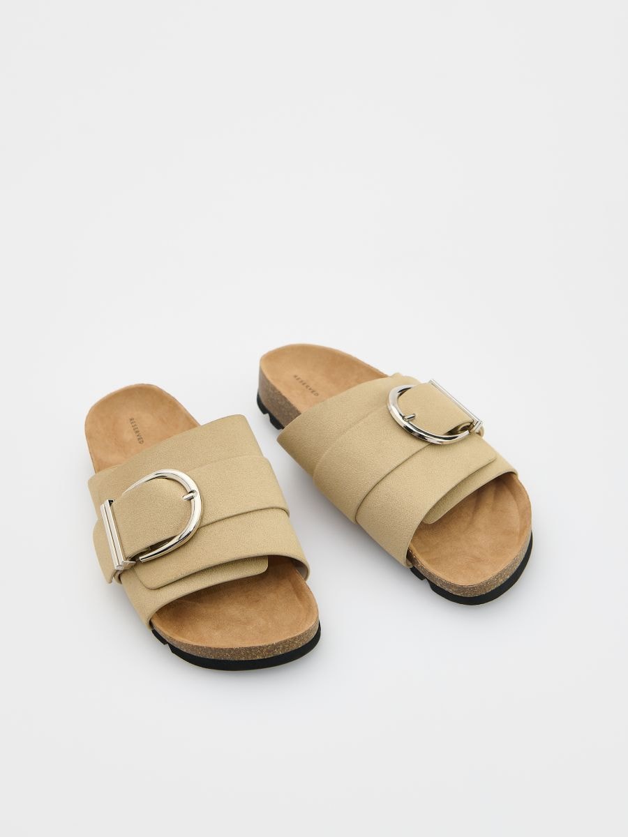 Sliders with buckles - beige - RESERVED - 2