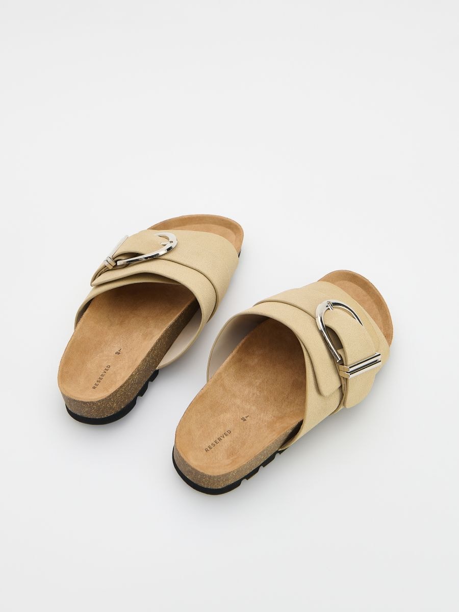 Sliders with buckles - beige - RESERVED - 3