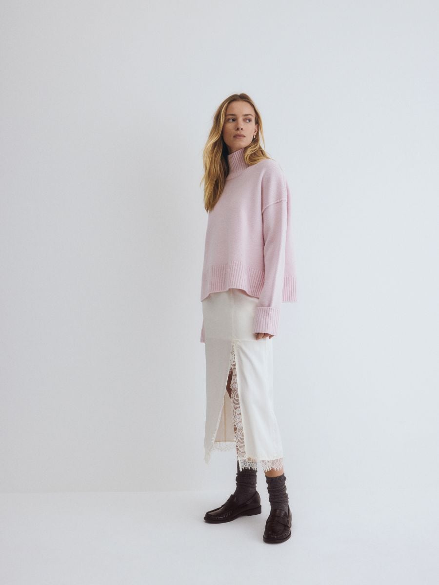 Wool turtleneck - pink - RESERVED - 6