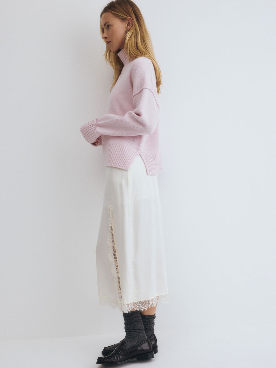 Wool turtleneck - pink - RESERVED - 2