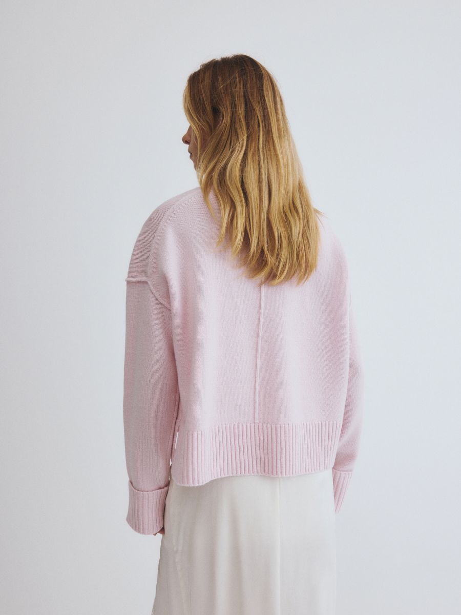 Wool turtleneck - pink - RESERVED - 8