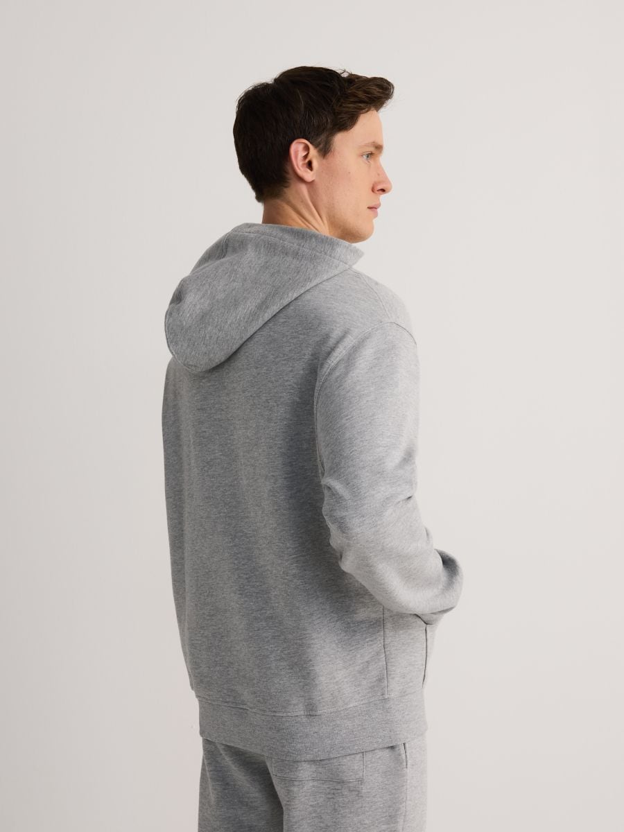 Felpa con cappuccio in cotone - grigio chiaro - RESERVED - 5