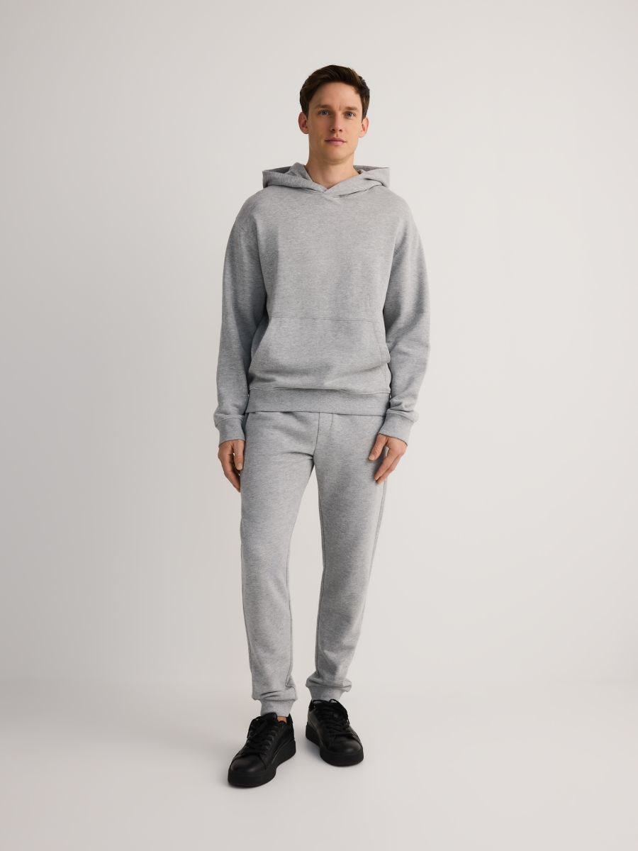 Felpa con cappuccio in cotone - grigio chiaro - RESERVED - 6