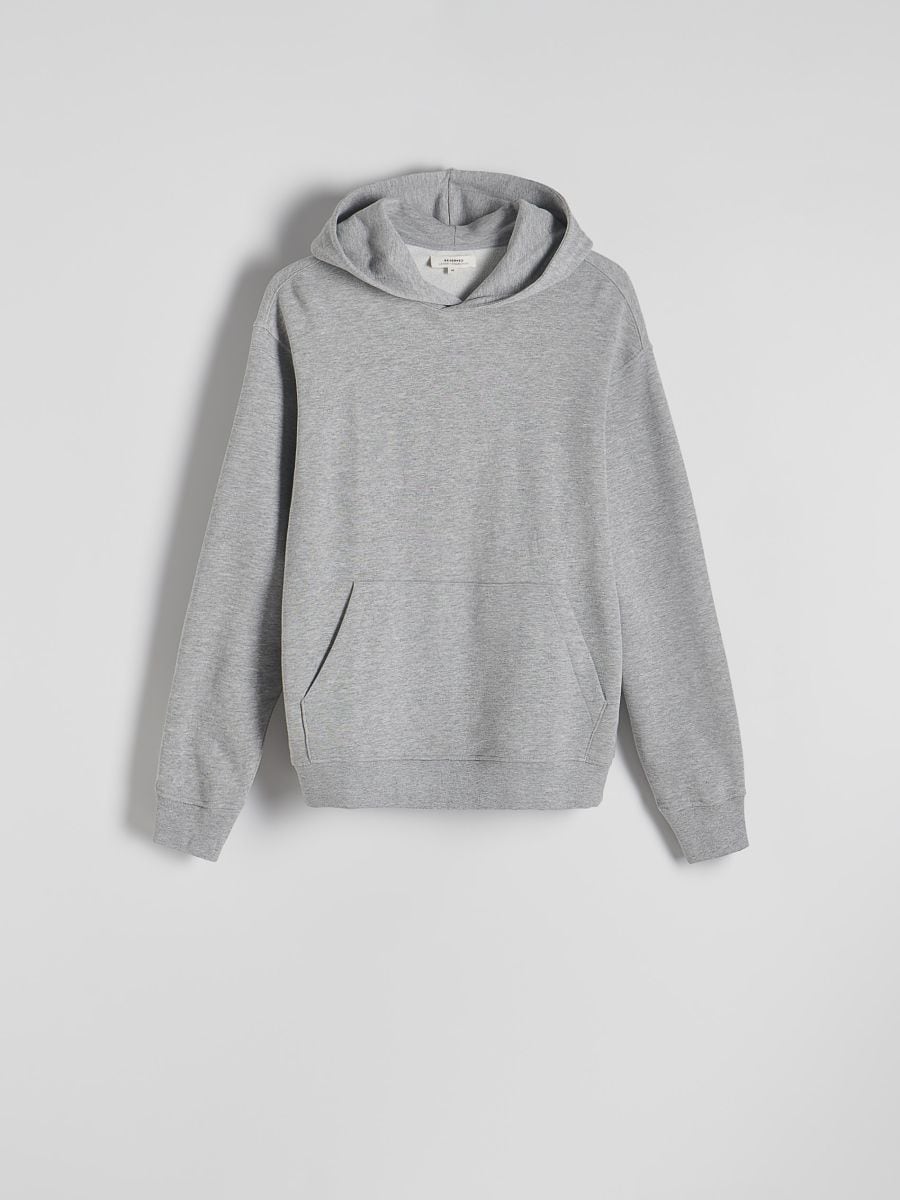 Felpa con cappuccio in cotone - grigio chiaro - RESERVED - 2