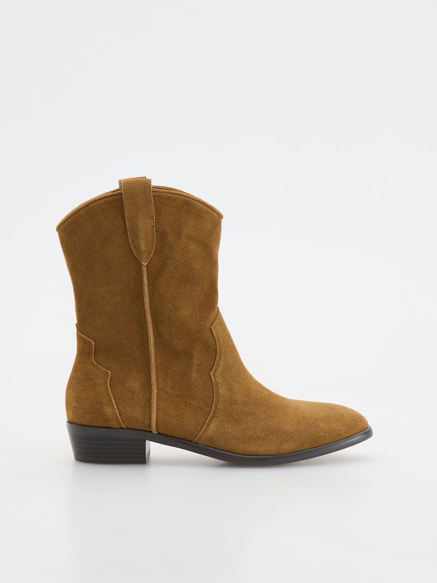 LADIES` ANKLE BOOTS - золотисто-коричневий - RESERVED