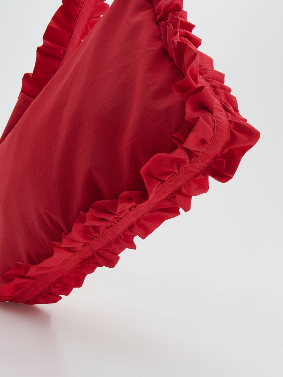 Bag with ruffles - red - RESERVED - 4