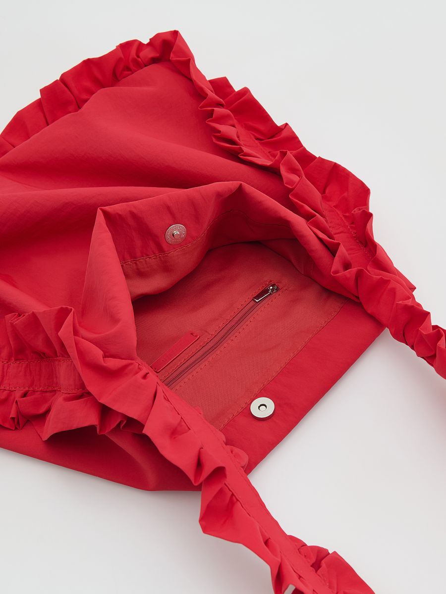 Bag with ruffles - red - RESERVED - 3