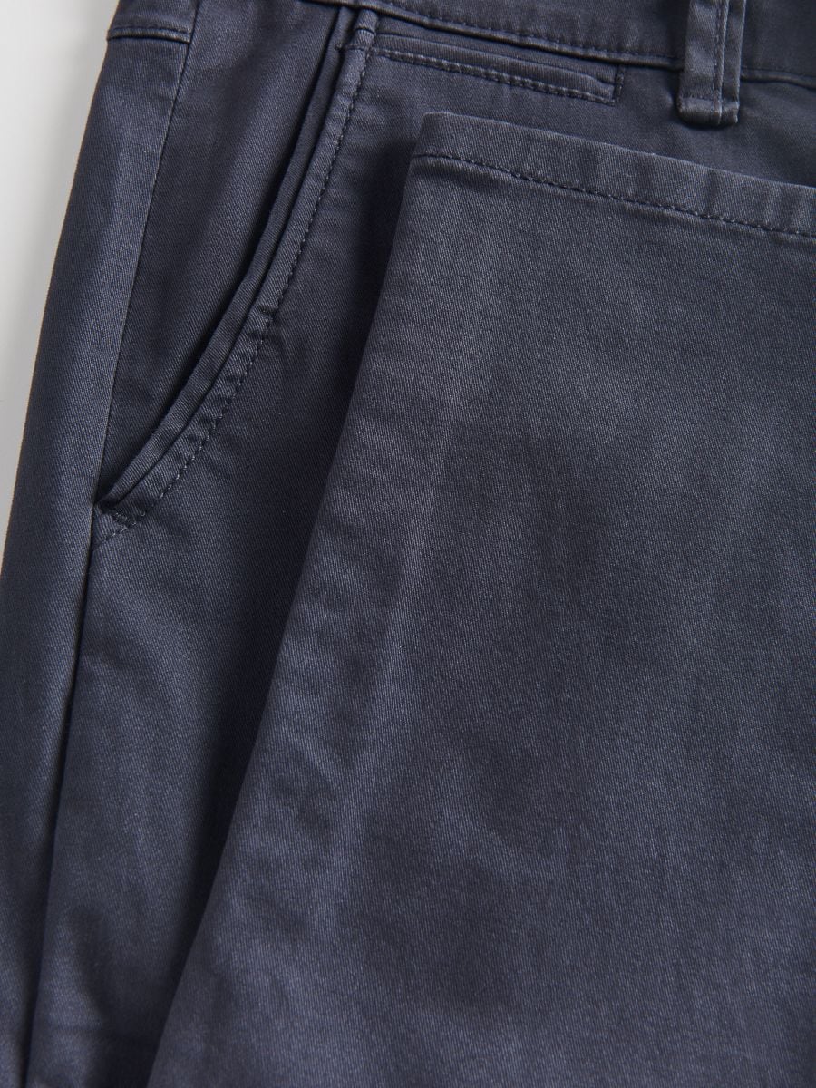 Regular fit chino pantalone - mornarsko - RESERVED - 6