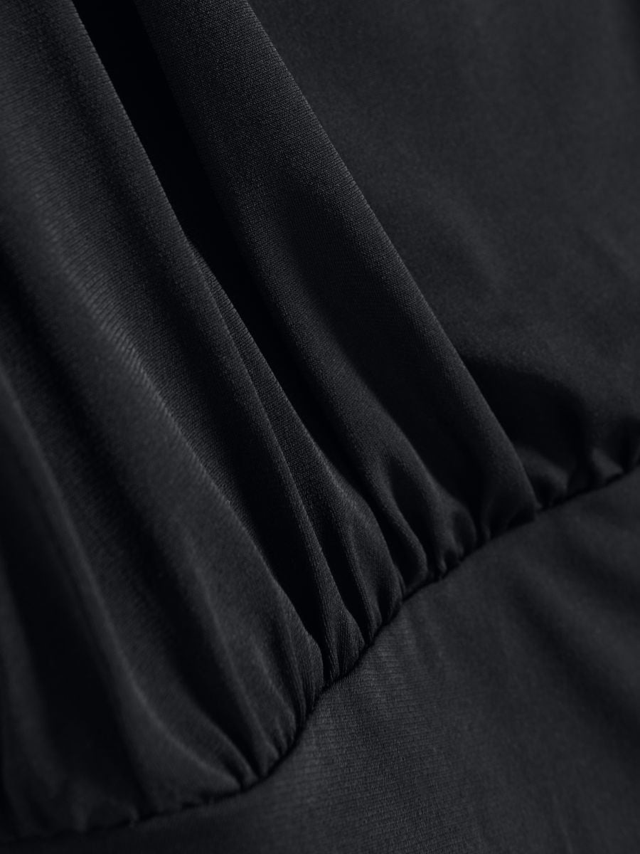 Midi dress with gathering - black - RESERVED - 5