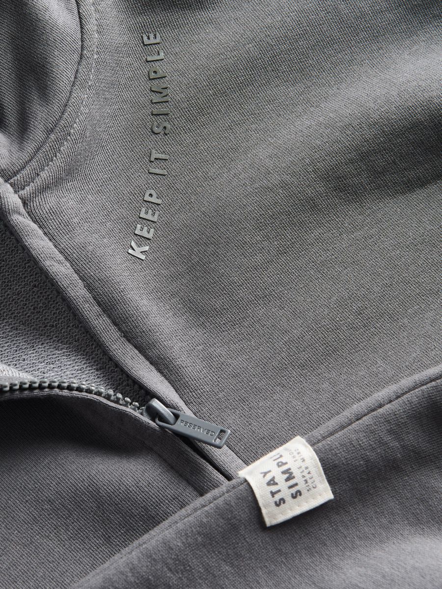 Felpa con cappuccio in cotone - grigio scuro - RESERVED - 2