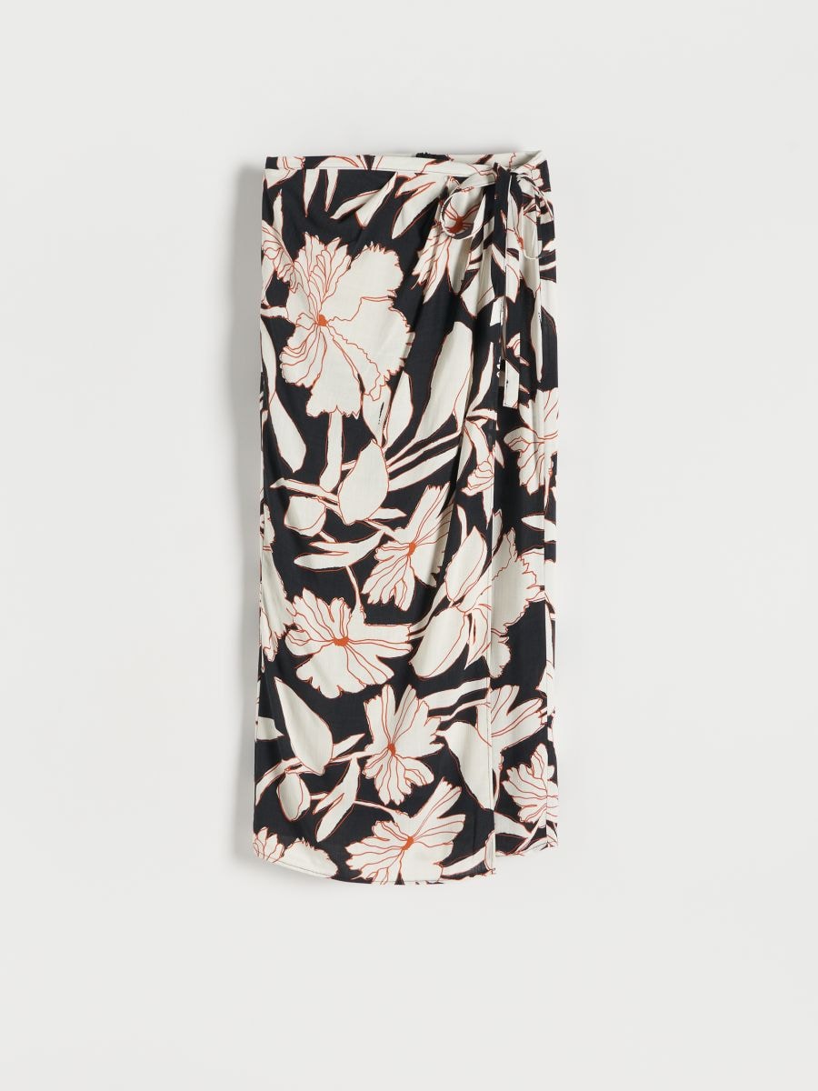 Patterned midi skirt - multicolor - RESERVED - 3