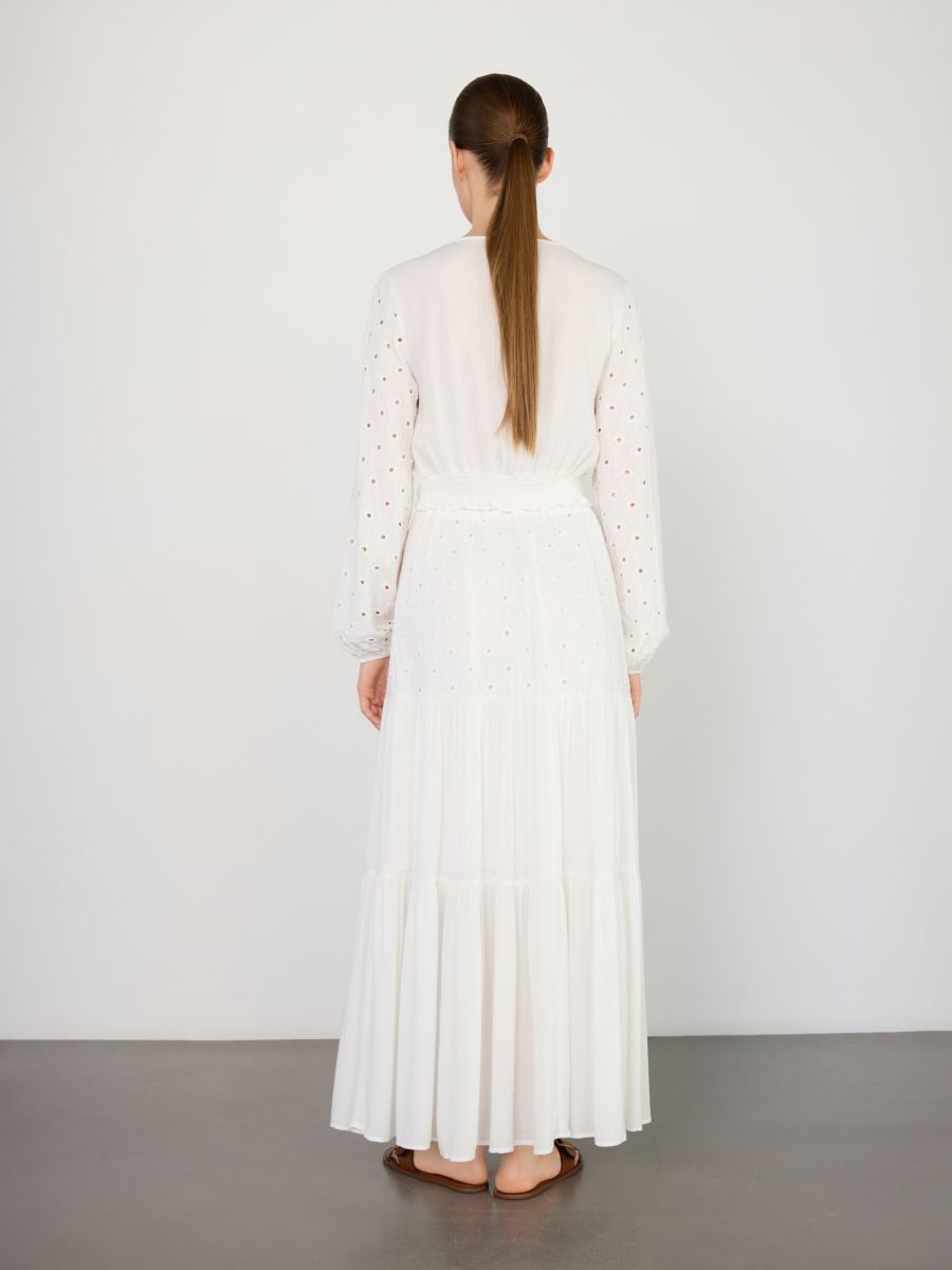 Viscose skirt - white - RESERVED - 3