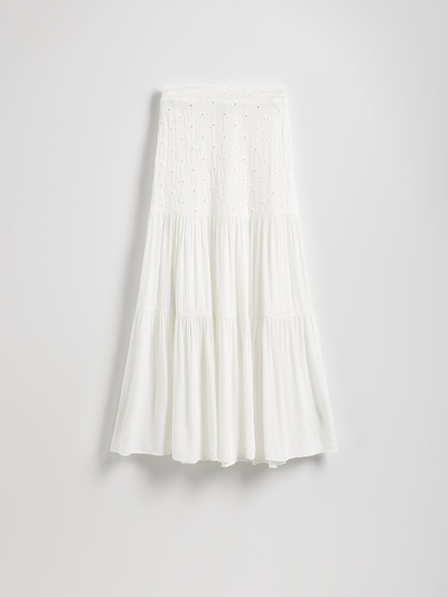 Viscose skirt - white - RESERVED - 4