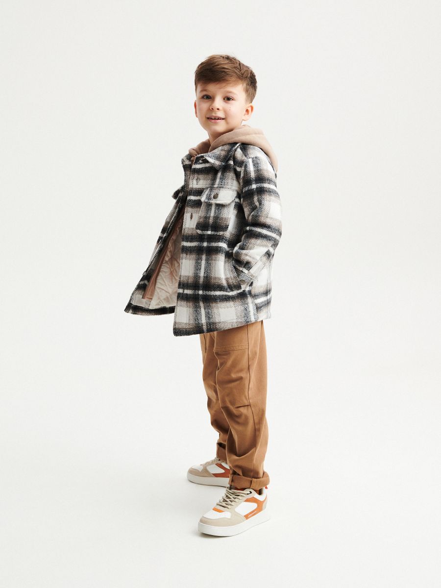 Check shacket - cream - RESERVED - 7