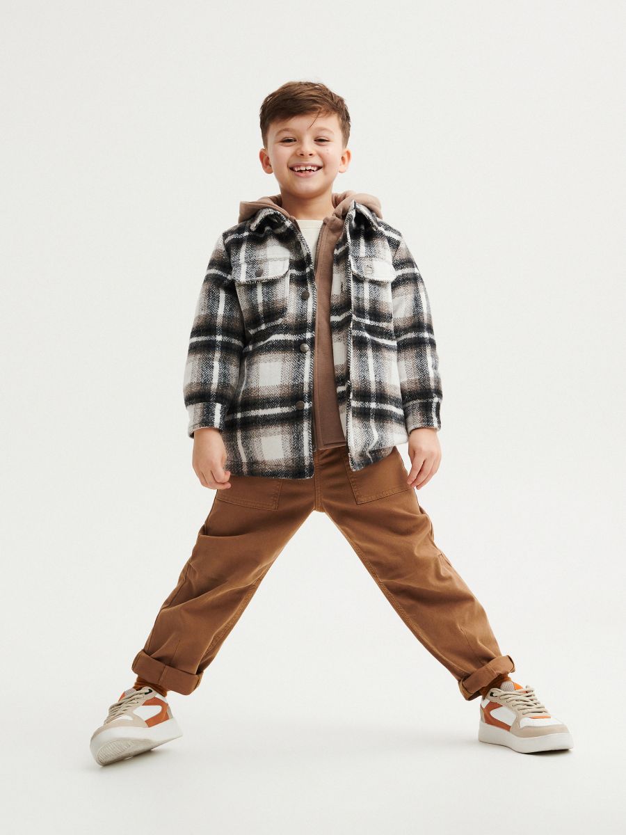 Check shacket - cream - RESERVED - 9
