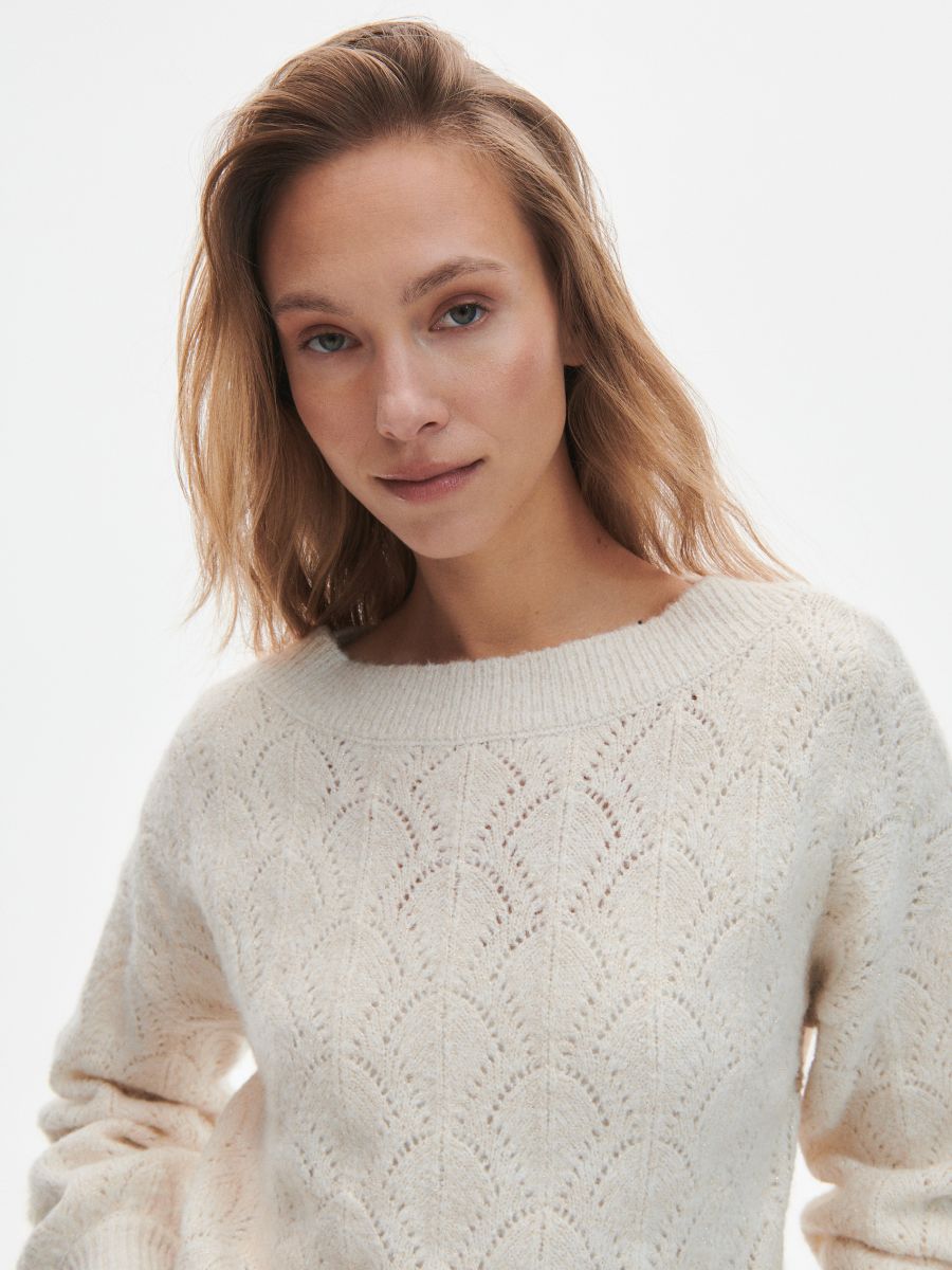 Openwork jumper - beige - RESERVED - 3