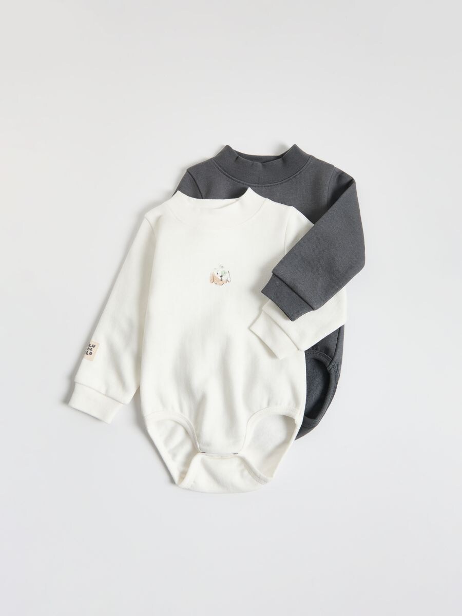 Cotton bodysuits 2 pack - cream - RESERVED