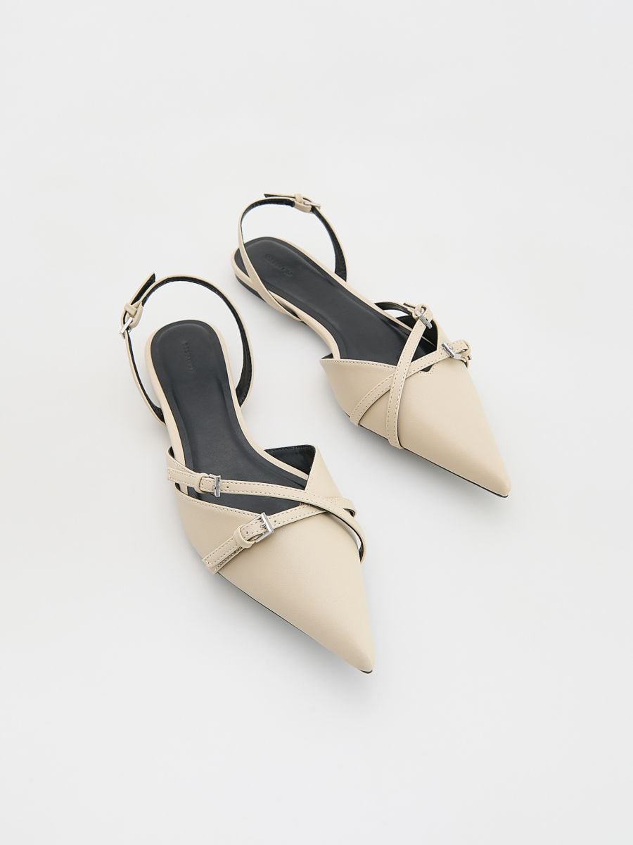 Open heel pumps - white - RESERVED - 2