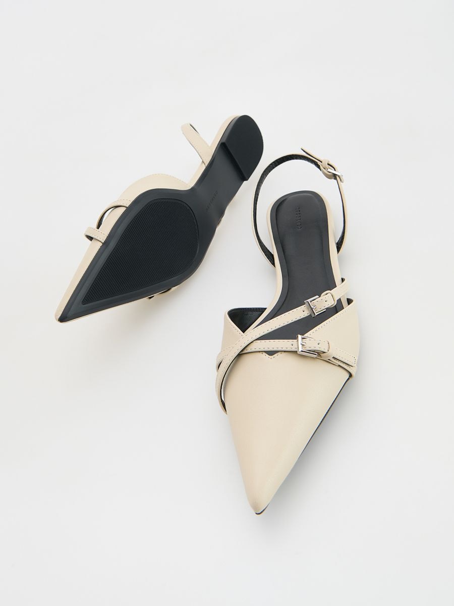 Open heel pumps - white - RESERVED - 4