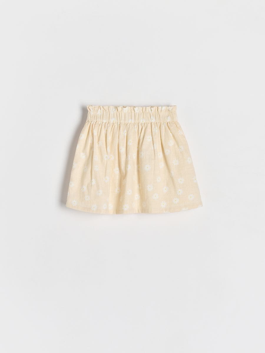 Floral cotton skirt - nude - RESERVED