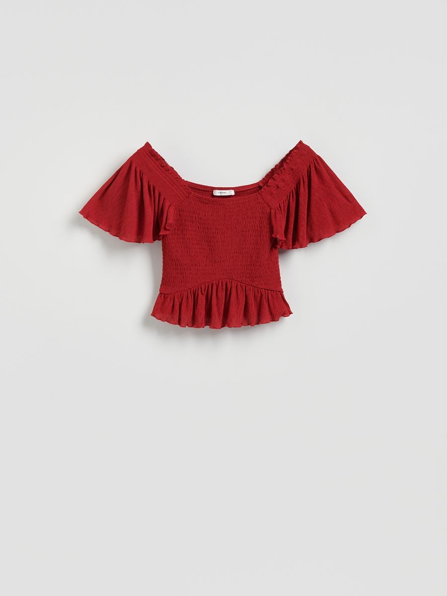 Ruffle blouse - red - RESERVED - 5