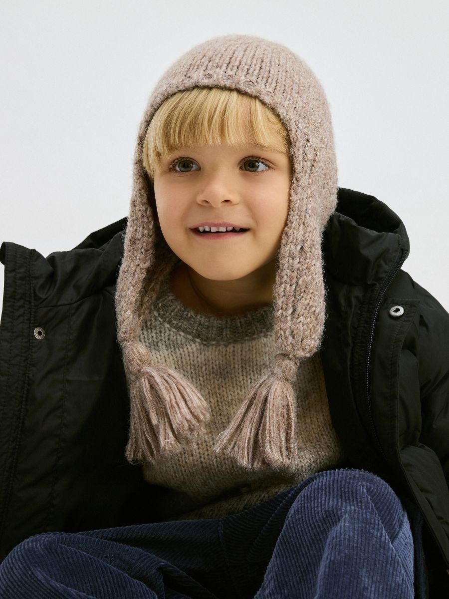 Beanie i uldblanding - beige - RESERVED - 3