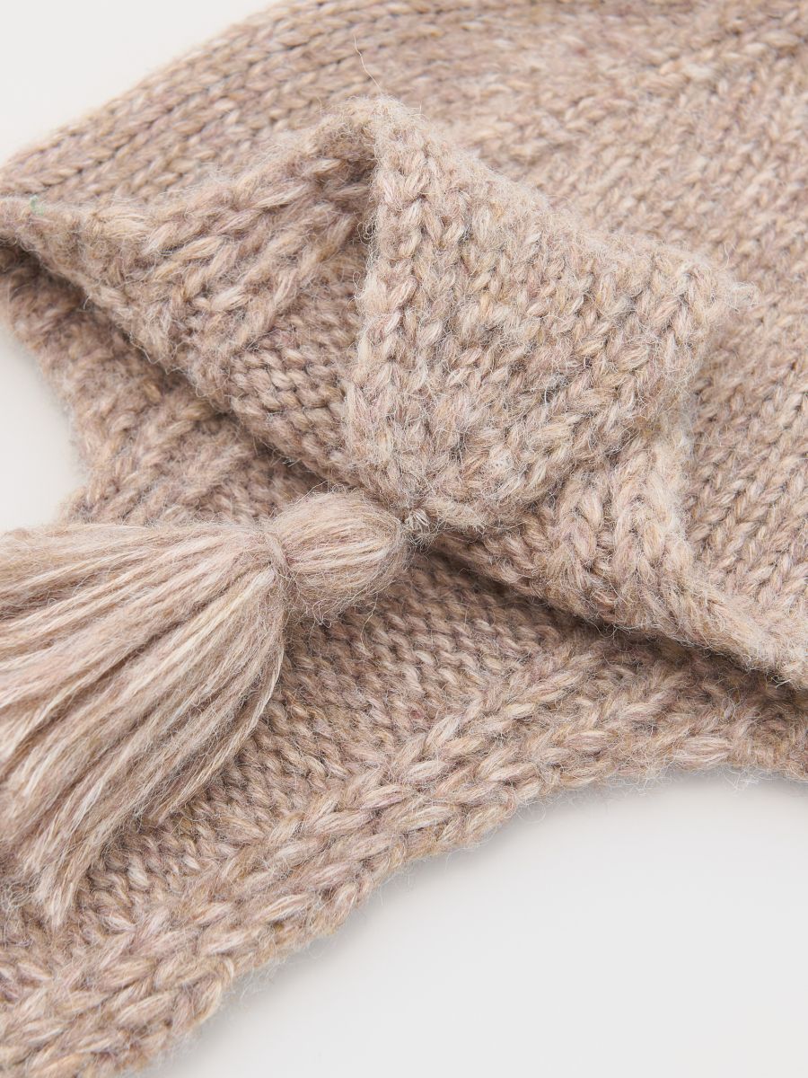 Beanie i uldblanding - beige - RESERVED - 2