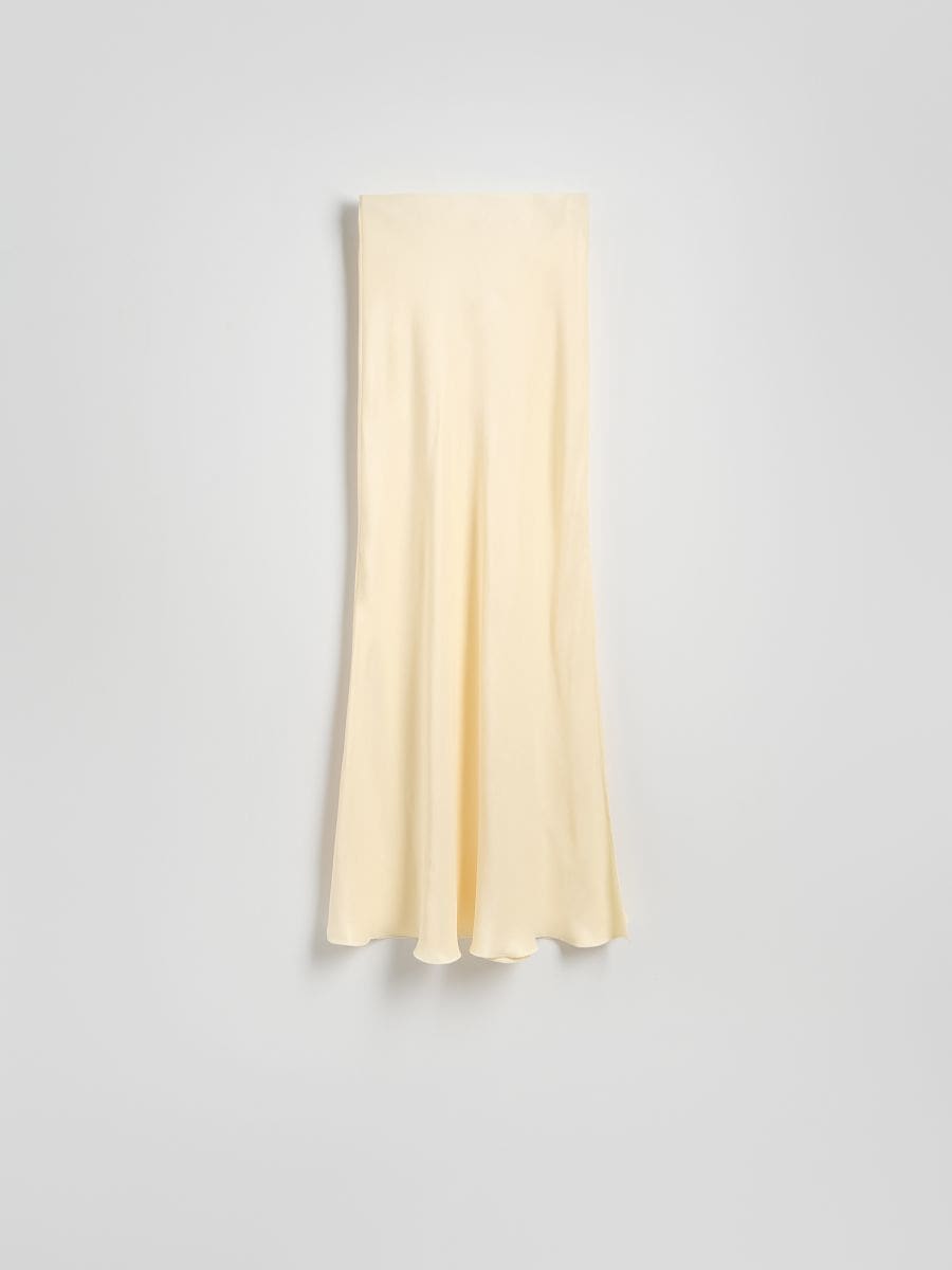 Viscose maxi skirt - light yellow - RESERVED - 5
