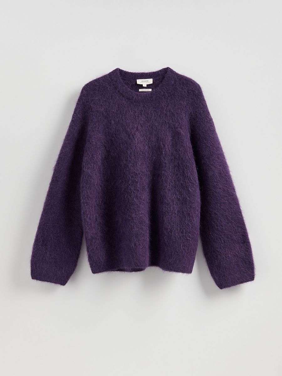 Trøje i alpaca uldblandning - grape - RESERVED