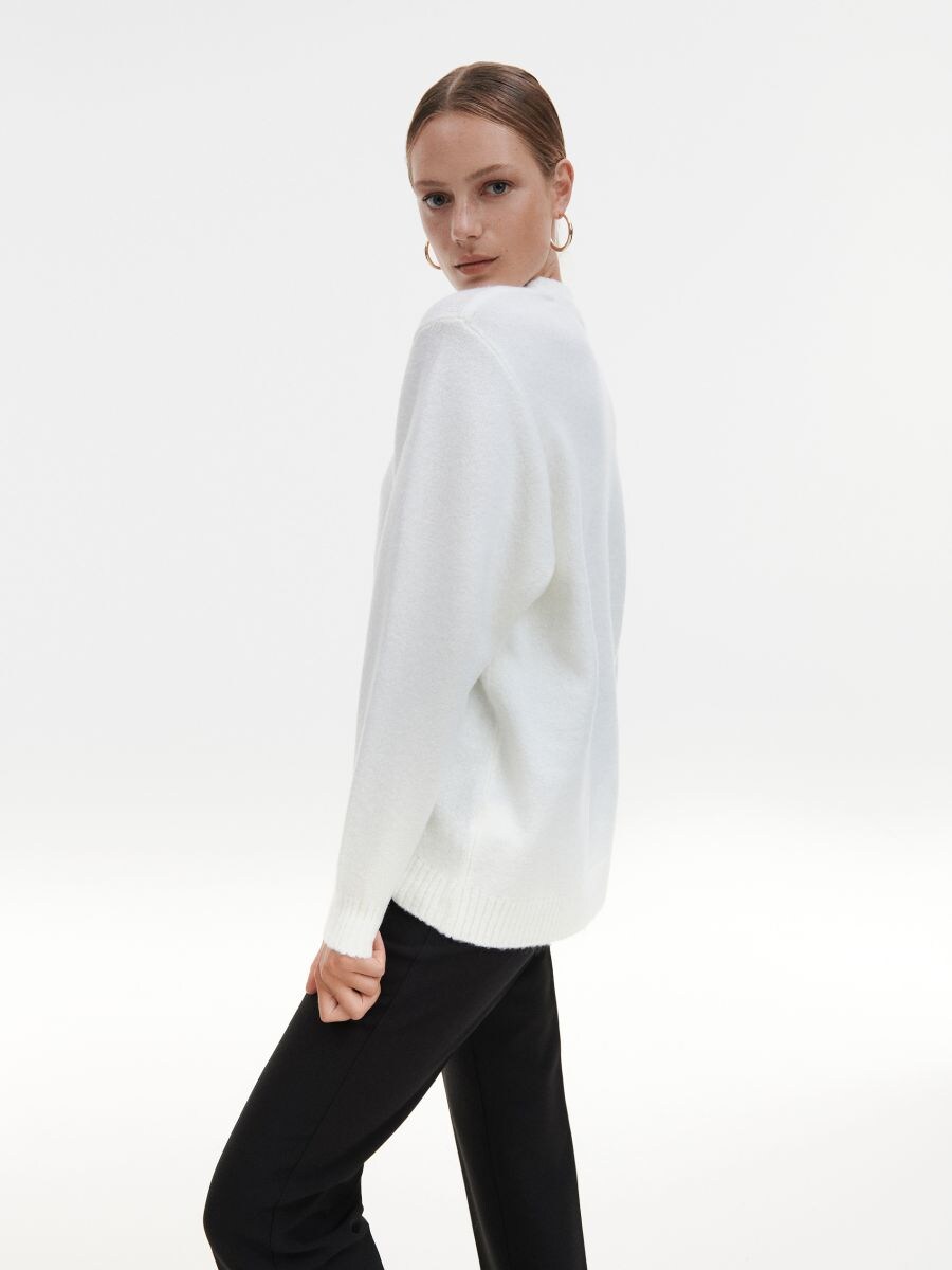 Pulover oversize - crem - RESERVED - 2