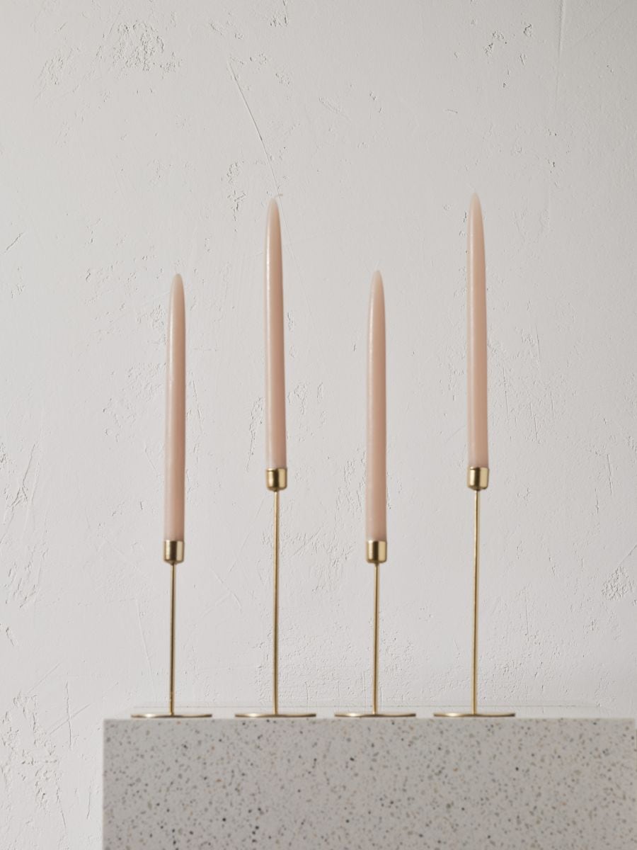 Pack de 2 suportes para velas compridas - DOURADO - RESERVED