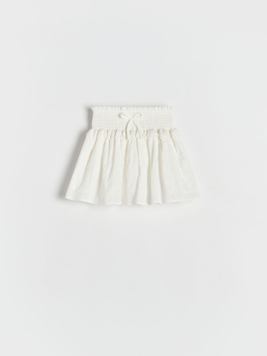 Cotton mini skirt - cream - RESERVED