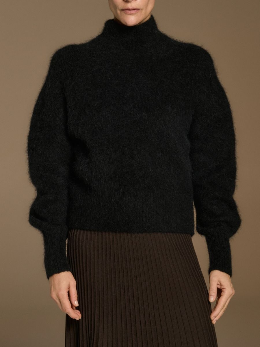 Alpaca wool blend jumper - black - RESERVED