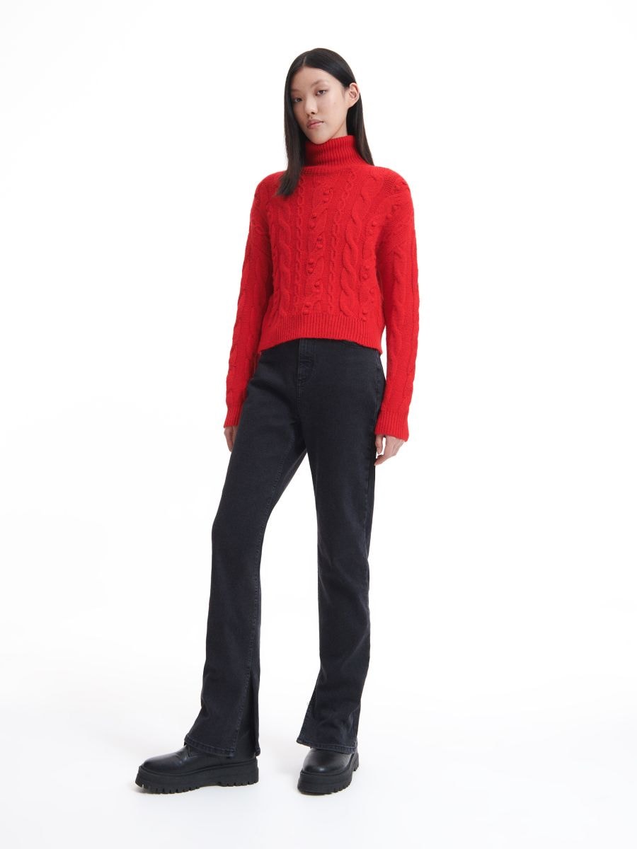 Roll neck jumper - red - RESERVED - 2