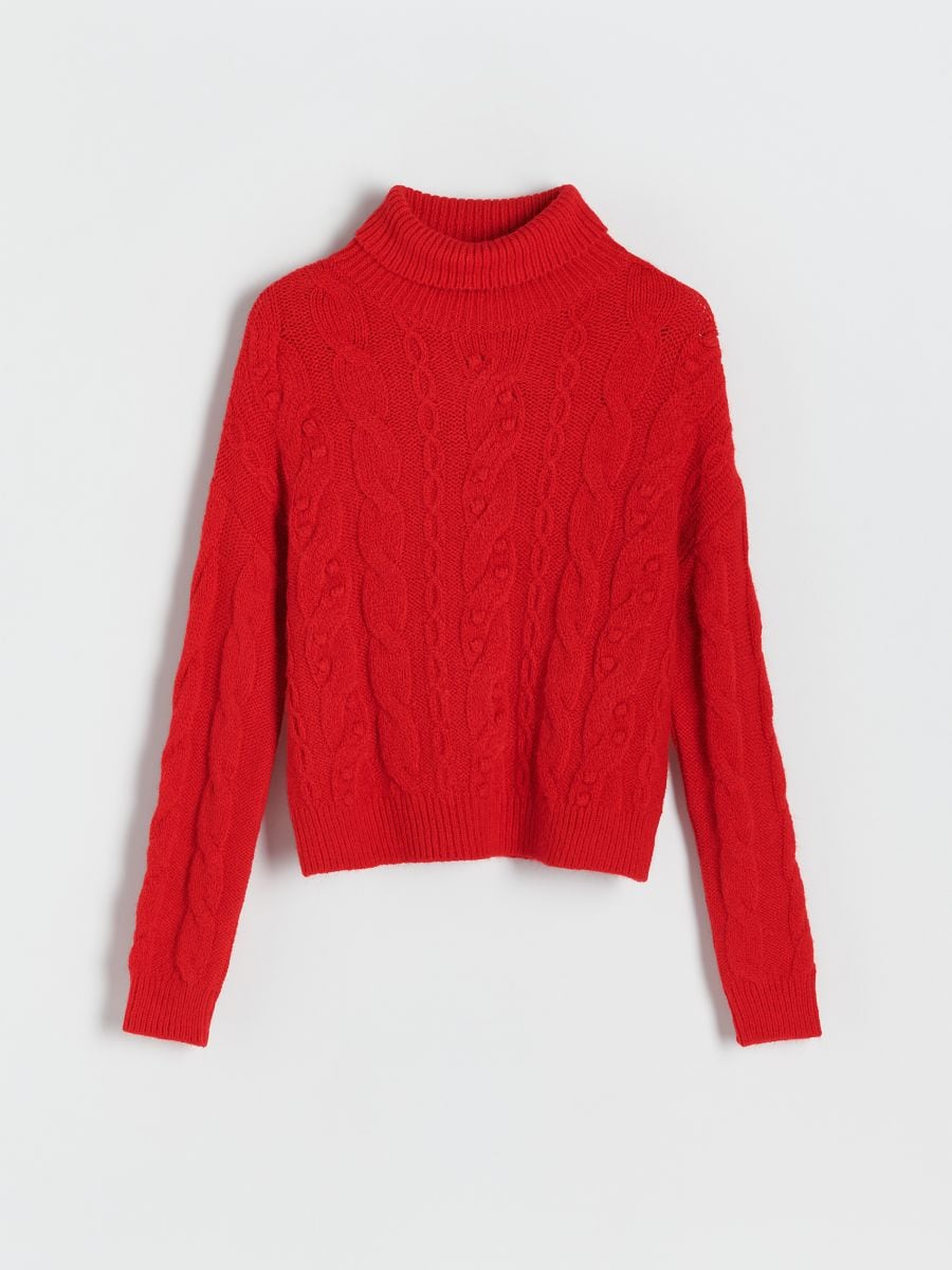 Roll neck jumper - red - RESERVED - 4