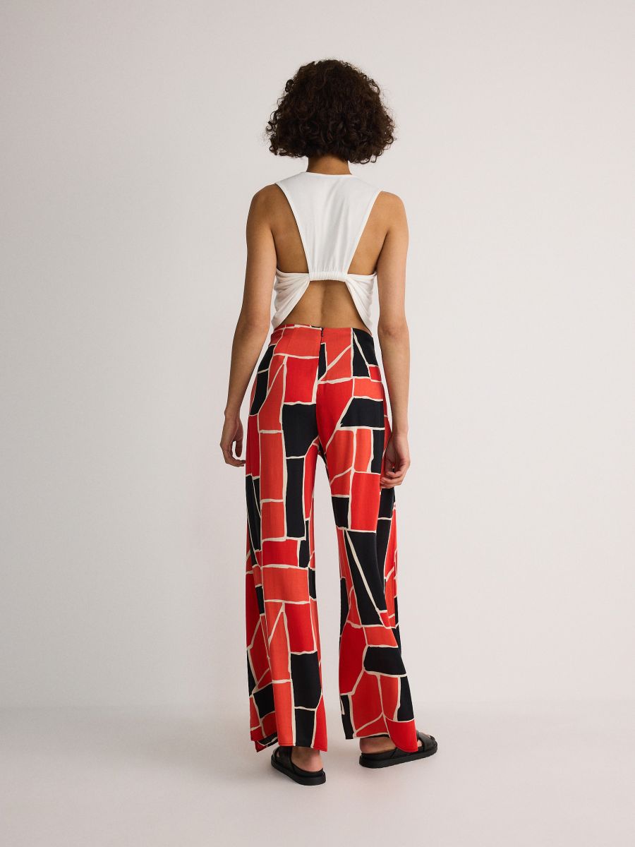 Viscose trousers - multicolor - RESERVED - 3