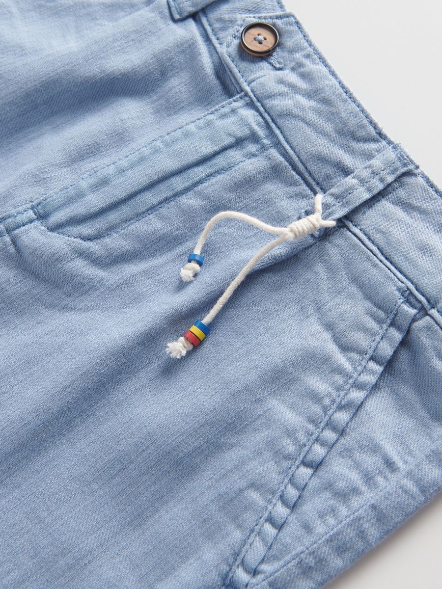 Short en coton à pendentif - Bleu - RESERVED - 3