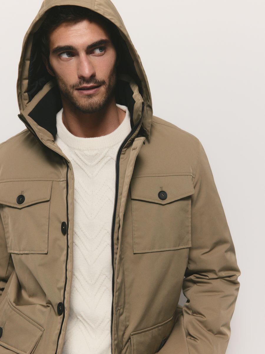 Kurtka z kapturem Kolor beżowy - RESERVED - 3664C-80X