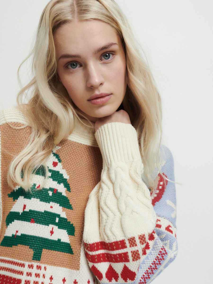 Pull à motif de Noël - Multicolore - RESERVED - 4